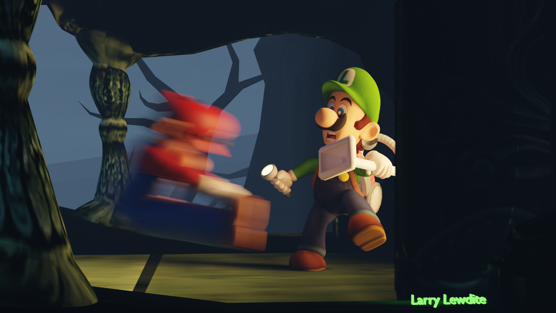 Mario BLJs out of Luigi's Mansion